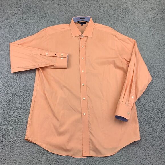 Tommy Hilfiger Other - Tommy Hilfiger Shirt Mens 16.5 Pale Orange Long Sleeve Button-Up Dress Shirt‎